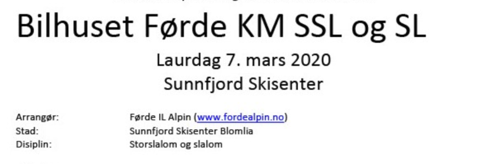 KM Storslalom og KM Slalom i Blomlia